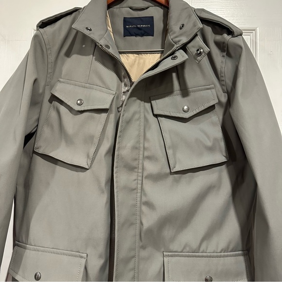 Banana Republic Grey/Green/Beige Unisex Jacket/Coat - Picture 3 of 12